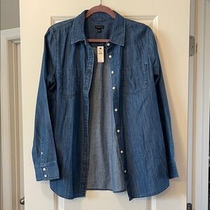 TALBOT’s Women’s Casual Blue Button Down Shirt